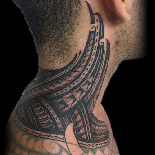 Tribal Neck Tattoo Designs