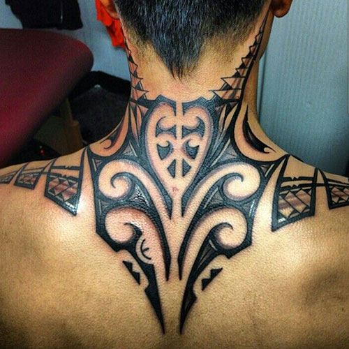Shoulder and Neck Tribal Tattoos