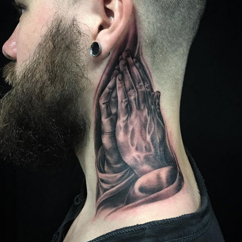 Christian Religious Neck Tattoos
