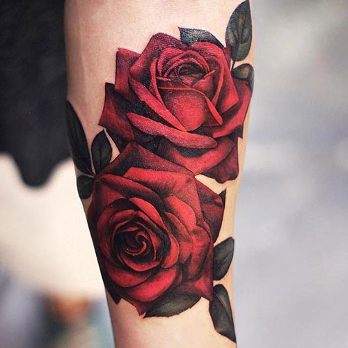 Realistic Rose Tattoo Designs