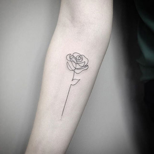 Simple Rose Tattoo