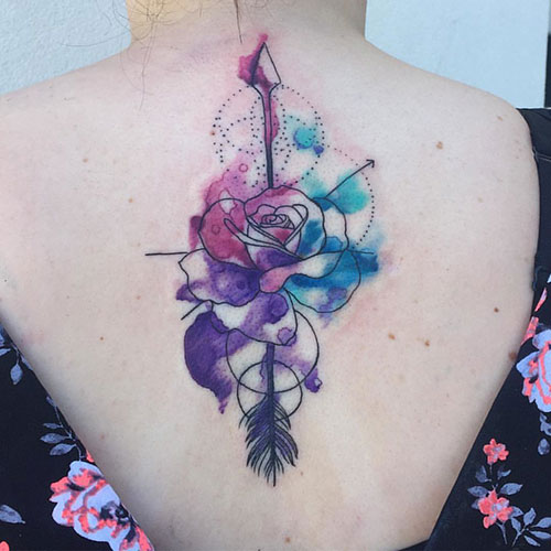 Watercolor Rose Tattoo