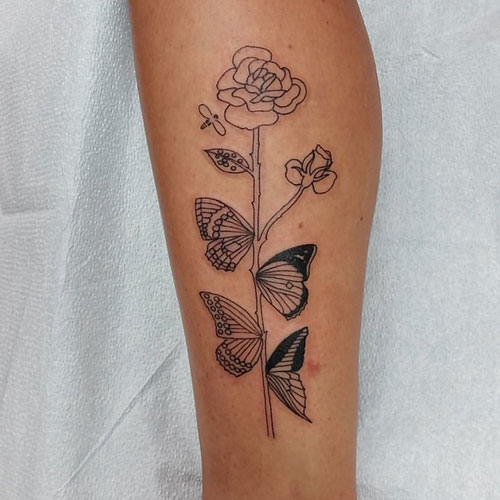 Single Rose Tattoo
