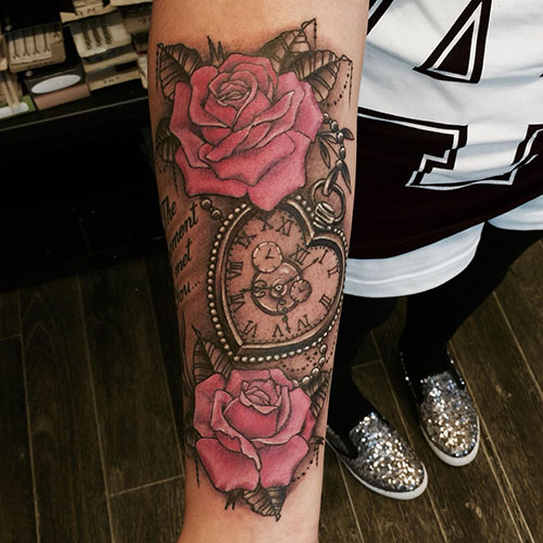 Heart and Rose Tattoo