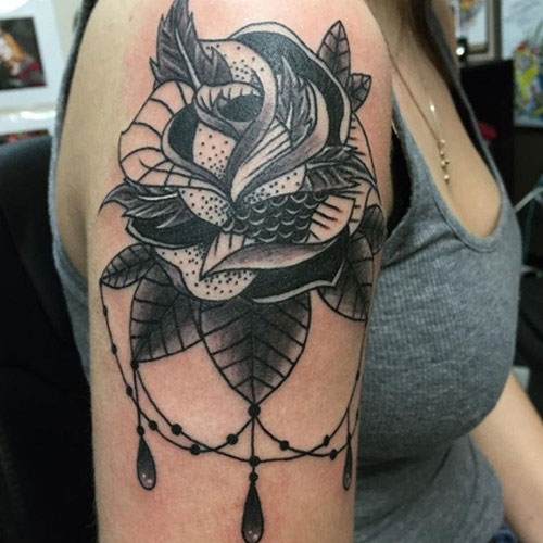 Rose Shoulder Tattoo Designs
