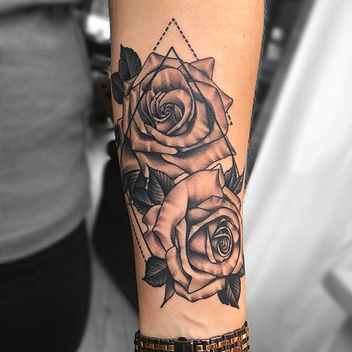 Rose Tattoo on Arm
