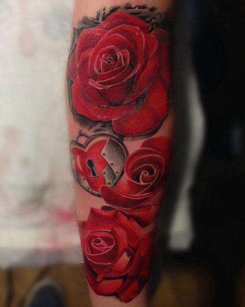 Rose Half Sleeve Tattoo