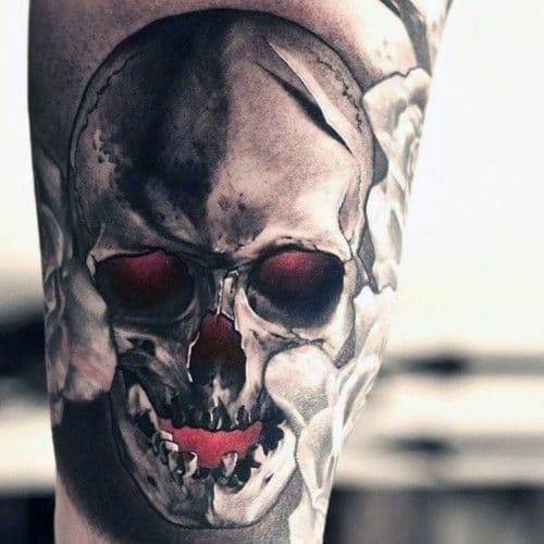 Realistic Skull Tattoo Design Ideas