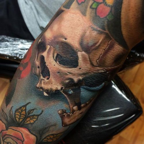 Color Skull Tattoo Design Ideas