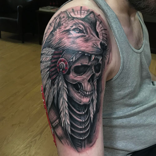 Indian Skull Tattoo Design Ideas