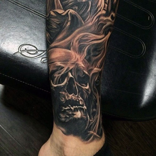 Smoke Skull Tattoo