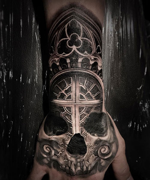 Skull and Cross Tattoo Design Ideas