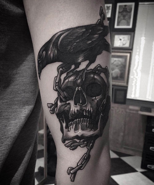 Crow Skull Tattoo