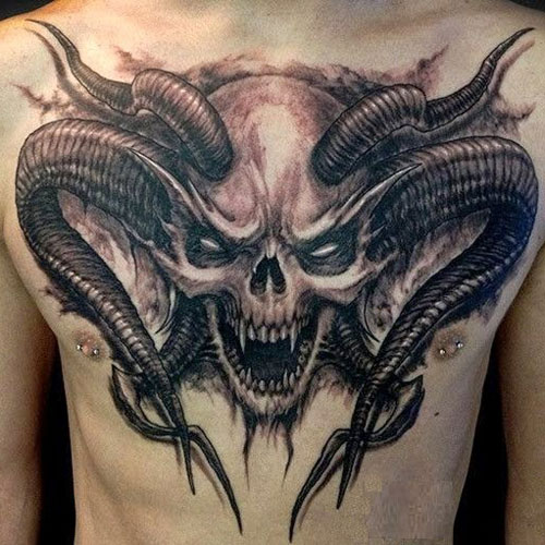 Demon Skull Tattoo Design Ideas