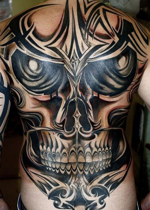 Tribal Skull Tattoo