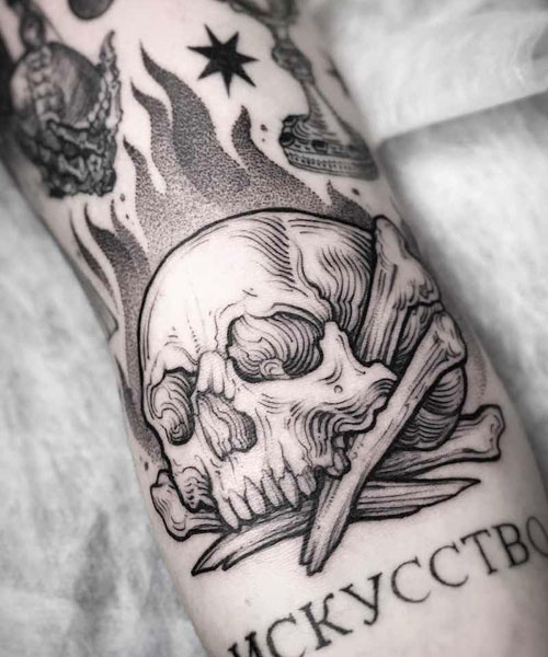 Traditional Skull Tattoo