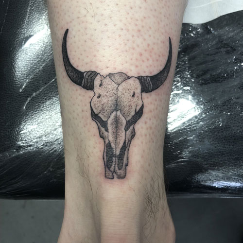 Longhorn Skull Tattoo Design Ideas