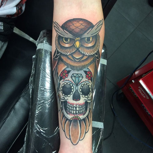 Owl Skull Tattoo