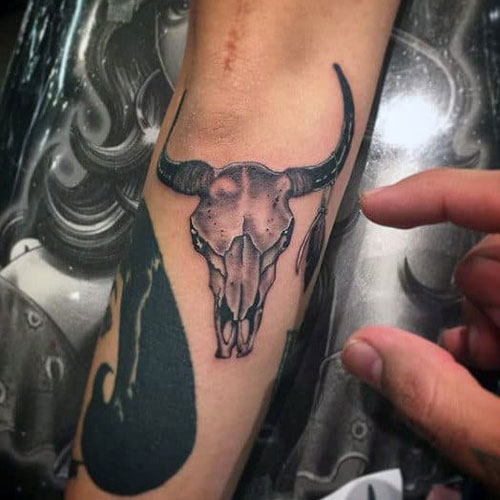 Cow Skull Tattoo Design Ideas