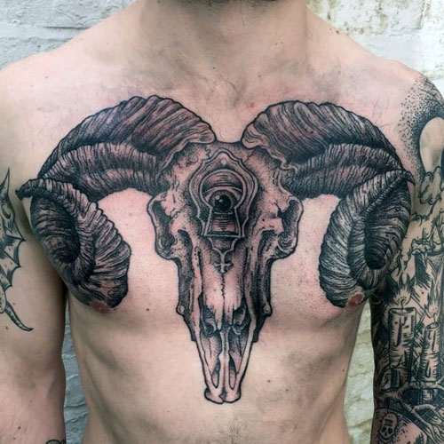 Ram Skull Tattoo Design Ideas