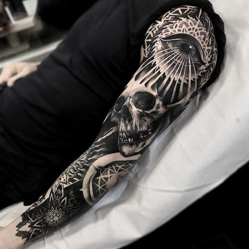 Skull Sleeve Tattoo