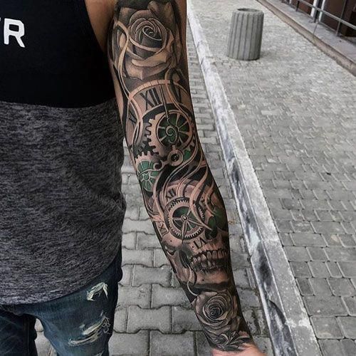 Skull Sleeve Tattoo Design Ideas