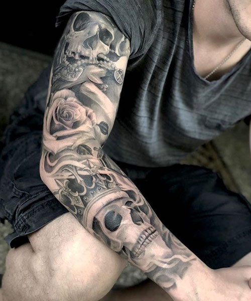 Skull Arm Tattoo Design Ideas