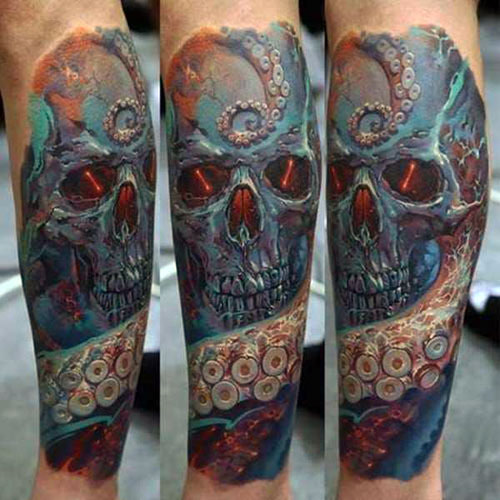 Forearm Skull Tattoo Design Ideas