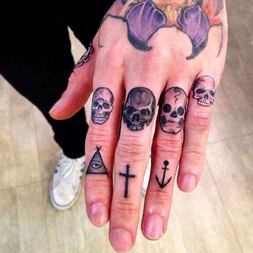 Skull Finger Tattoo