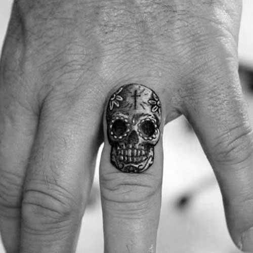 Skull Finger Tattoo Design Ideas