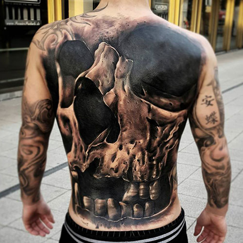 Skull Back Tattoo