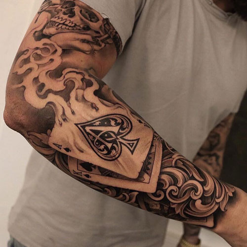 Badass Full Sleeve Arm Tattoo Designs