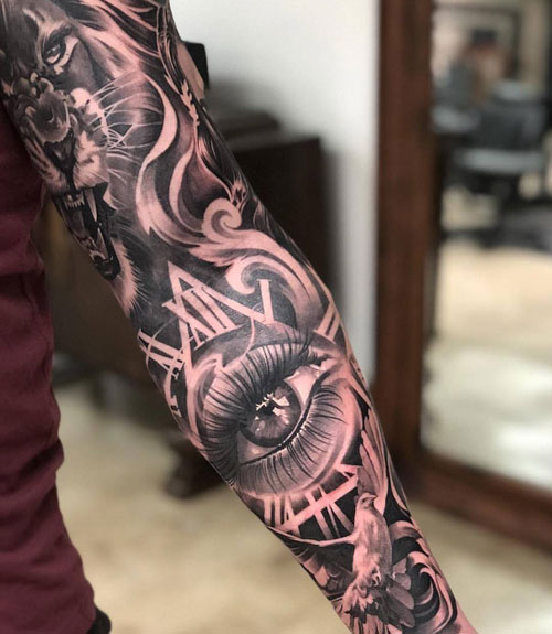 Awesome Full Sleeve Arm Tattoo Designs