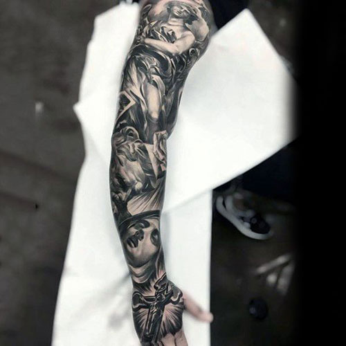 Awesome Angel Full Sleeve Tattoo Designs