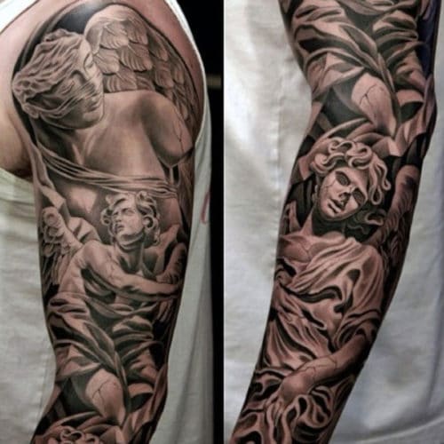 Angel Sleeve Tattoos For Guys