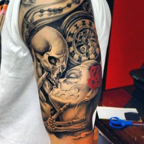 Skull Full Sleeve Tattoo