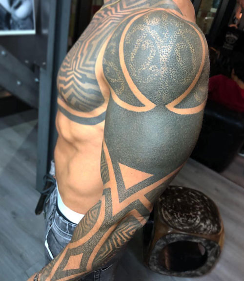 Badass Full Sleeve Arm Tattoo Designs For Men
