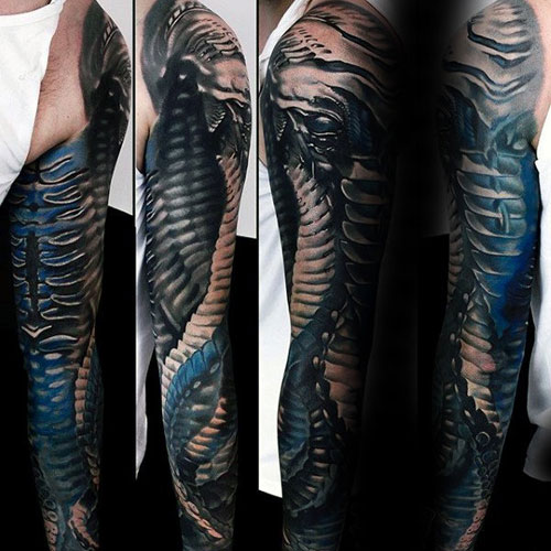 Cool 3D Full Sleeve Tattoo Ideas