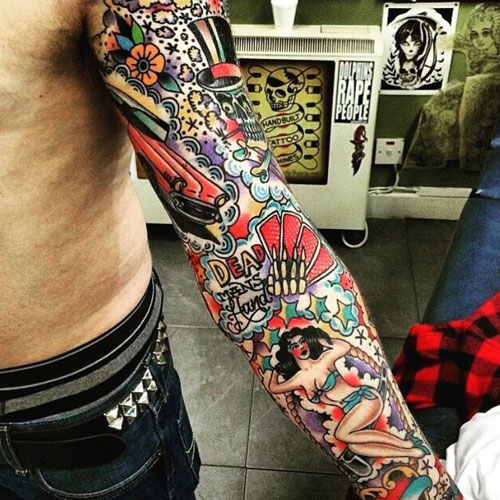 Color Sleeve Tattoos