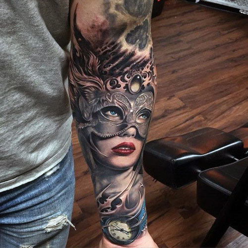 Colorful Half Sleeve Tattoo Ideas