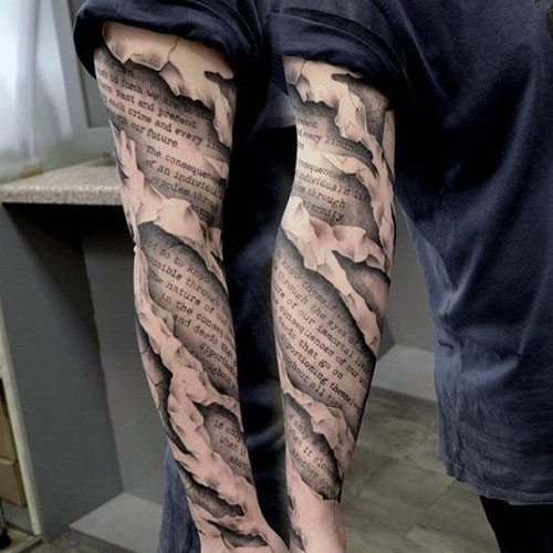 Awesome 3D Full Arm Sleeve Tattoo Ideas