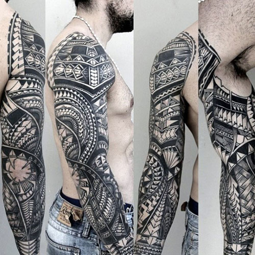 Badass Tribal Sleeve Tattoos