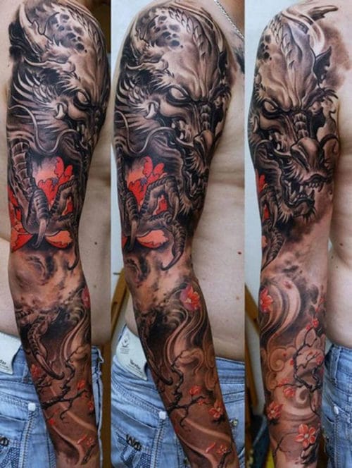 Really Cool Full Sleeve Arm Tattoo