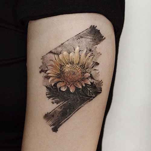 Cool Sunflower Tattoo