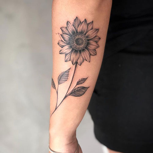 Sunflower Side Arm Tattoo