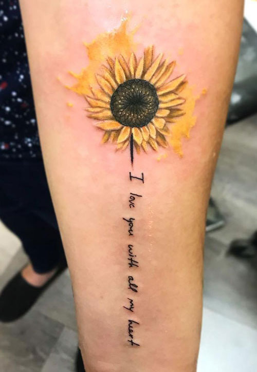 Best Forearm Sunflower Tattoo Ideas