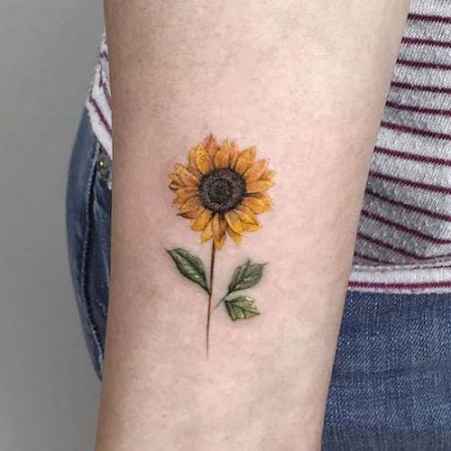 Small Sunflower Tattoo