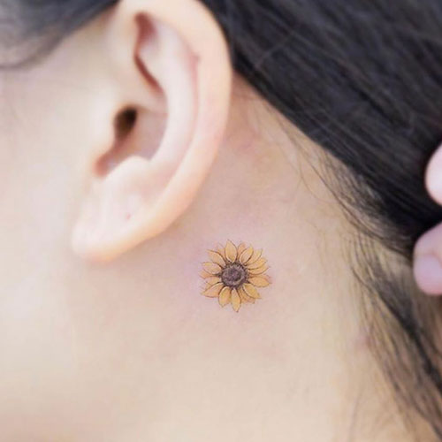 Tiny Sunflower Tattoo