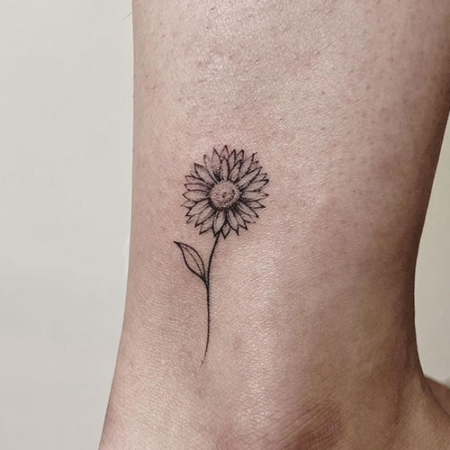 Simple Sunflower Tattoo