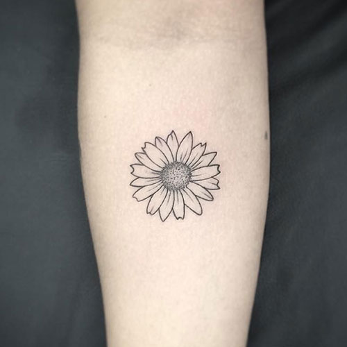Pretty Simple Sunflower Tattoo Designs